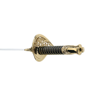 Champagne sabre "Cutlass" in wooden box with standard - Sabreersabel.nl