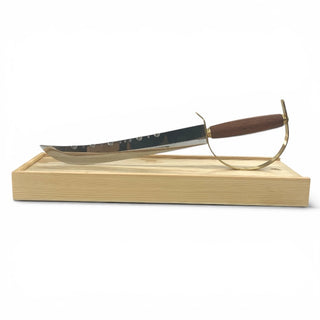 Maison Sabrage Champagne Sabre with Wooden Handle and Brass Guard - Sabreersabel.nl