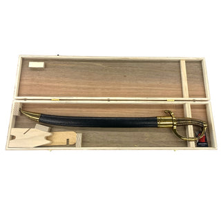 Vintage Sabreersabel Napoleon met standaard in Luxe kist - Champagnesabres.eu