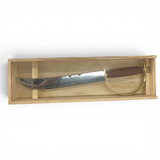 Maison Sabrage Champagne Sabre with Wooden Handle and Brass Guard - Sabreersabel.nl