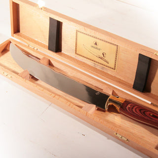 Champagnesabel Laguiole in houten kistje inclusief gravering - Champagnesabres.eu